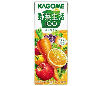 [11/25~ 10% off all products!!] Kagome Vegetable Life 100 Original 200ml paper pack x 24 bottles