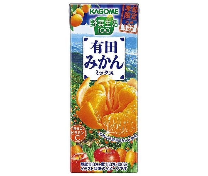 [11/25~ 10% off all products!!] Kagome Vegetable Life 100 Arita Mandarin Mix 195ml paper pack x 24 bottles