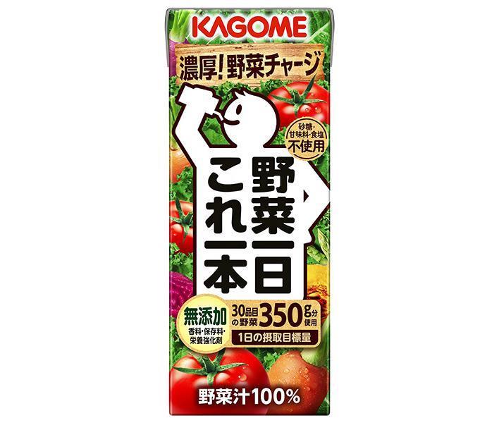 [11/25~ 10% off all products!!] Kagome Yasai Ichinichi Kore Ippon 200ml paper pack x 24 bottles