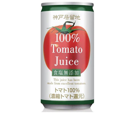 Jus de tomate Tominaga Boeki Kobe Settlement 100 % non salé, boîte de 185 g x 30 bouteilles 