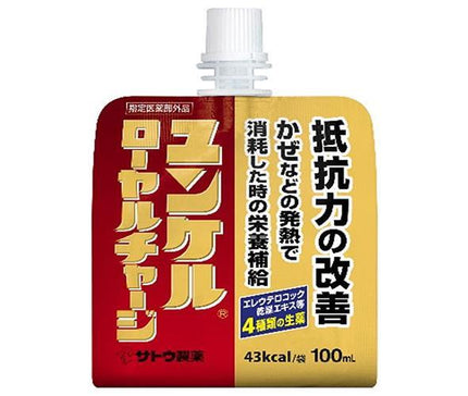 Sato Pharmaceutical Yunker Royal Charge Pochette 100 ml x 36 pièces 