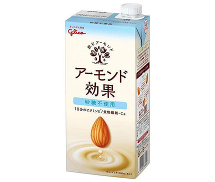 グリコ乳業 アーモンド効果 砂糖不使用 1000ml紙パック×6本入【日本出荷】