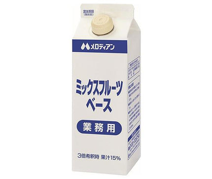 メロディアン ミックスフルーツベース 500ml紙パック×12本入【日本出荷】
