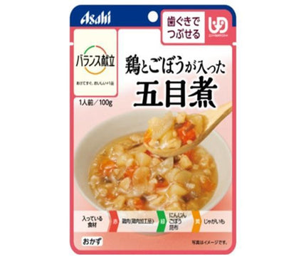 Asahi Foods Group Wakodo Balanced Menu Gomokuni au poulet et bardane 100g x 24 pièces 