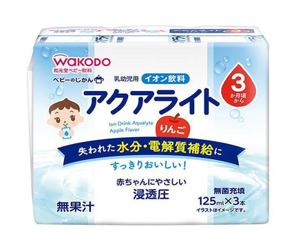 Wakodo Baby's Time Aqualite Apple (paquet papier 125 ml x 3P) x 8 (4 x 2) pièces 