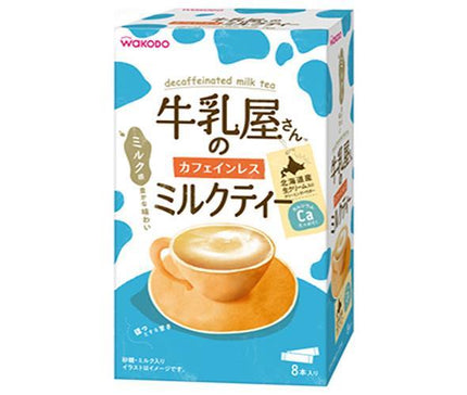 Wakodo Milk Shop Thé au lait décaféiné (12g x 8 bouteilles) x 12 (4 x 3) boîtes 