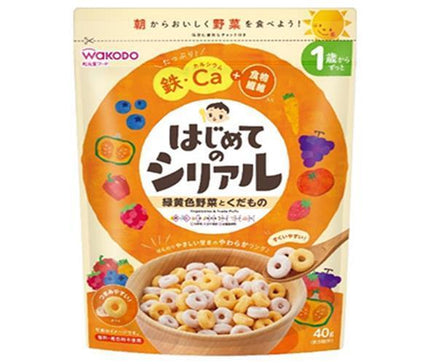 Wakodo First Cereal Green and Yellow Vegetables and Fruits 40g x 12 bags 