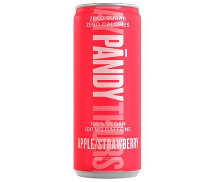 Heritage Japan PANDY Energy Drink Pomme & Fraise Canette de 330 ml x 24 pièces 