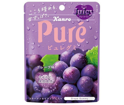 Kanro Pure Gummy Grape 56g x 6 bags 