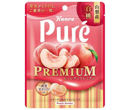 Kanro Pure Gummy Premium Yamanashi Pêche Blanche 54 g x 6 sachets 