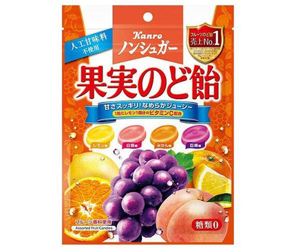 Bonbons pour la gorge aux fruits sans sucre Kanro 90g x 6 sachets 