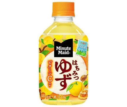 [11/25~ 10% off all products!!] Coca-Cola [HOT] Minute Maid Honey Yuzu 280ml PET bottle x 24 bottles