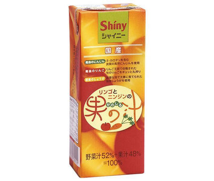 青森県りんごジュース シャイニー りんごとにんじんの果の汁 200ml紙パック×24本入