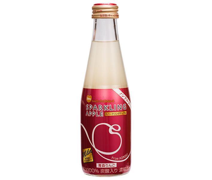 青森県りんごジュース シャイニー スパークリングアップル マイルド 200ml瓶×24本入【日本出荷】