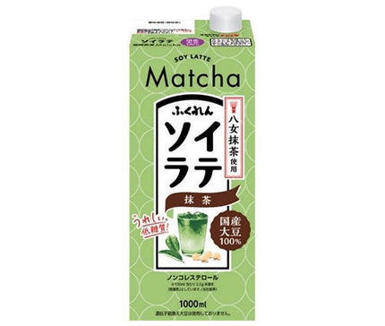 Fukuren 100% Japanese soybeans soy latte matcha 1000ml paper pack x 6 bottles