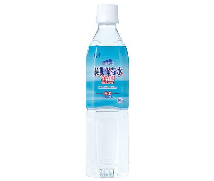 Surf Beverage Long-term storage water 490ml plastic bottle x 24 bottles 