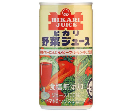 Hikari Foods Vegetable Juice, No Salt Added, 190g Can x 30 Cans 