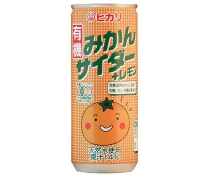 Hikari Foods Cidre de Mandarine Bio + Citron Canettes de 250 ml x 30 pièces 