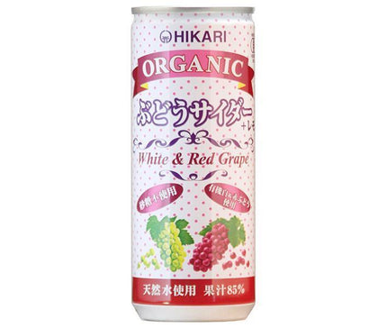 Hikari Foods Cidre de raisin biologique + Citron canettes de 250 ml x 30 pièces 