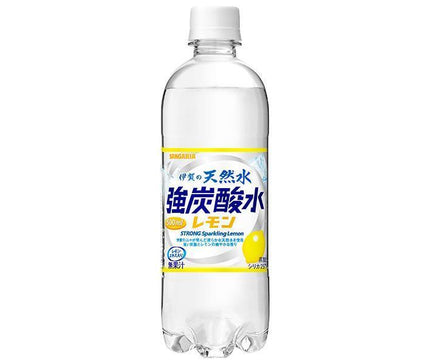 サンガリア 伊賀の天然水 強炭酸水 レモン 500mlペットボトル×24本入