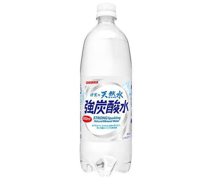 Sangaria Iga Natural Mineral Water, Strong Carbonated Water, 1L Plastic Bottle x 12 Bottles 