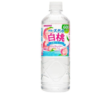 Sangaria Iga Natural Mineral Water White Peach 600ml PET Bottle x 24 