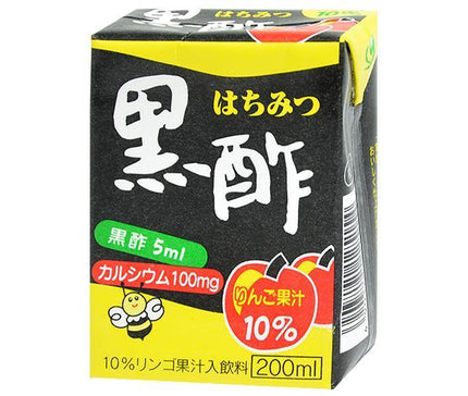 ヨーグルトン乳業 はちみつ黒酢 200ml紙パック×16本入