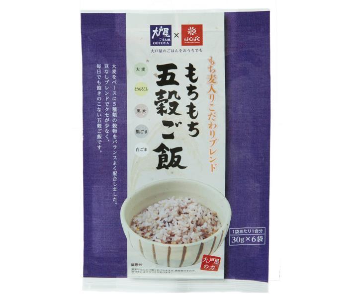 Hakubaku Ootoya Mochi Mochi Five Grain Rice 180g (30g x 6) x 6 bags 