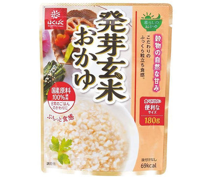 Hakubaku Living Porridge Bouillie de riz brun germé 180 g x 24 (8 x 3) sacs 