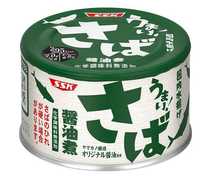 SSK Delicious! Mackerel Boiled in Soy Sauce 150g Can x 24 pcs 