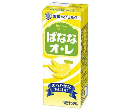 Megmilk Snow Brand Banana Ore 200 ml paquet de papier x 24 (12 x 2) pièces 