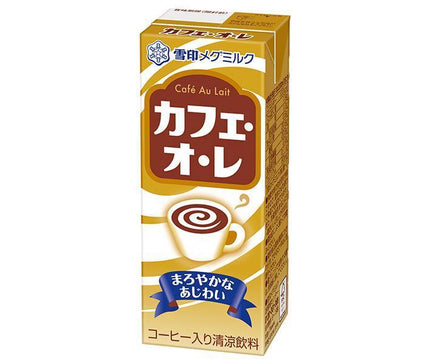 Snow Brand Megmilk Cafe au Lait 200ml paper pack x 24 (12 x 2) 