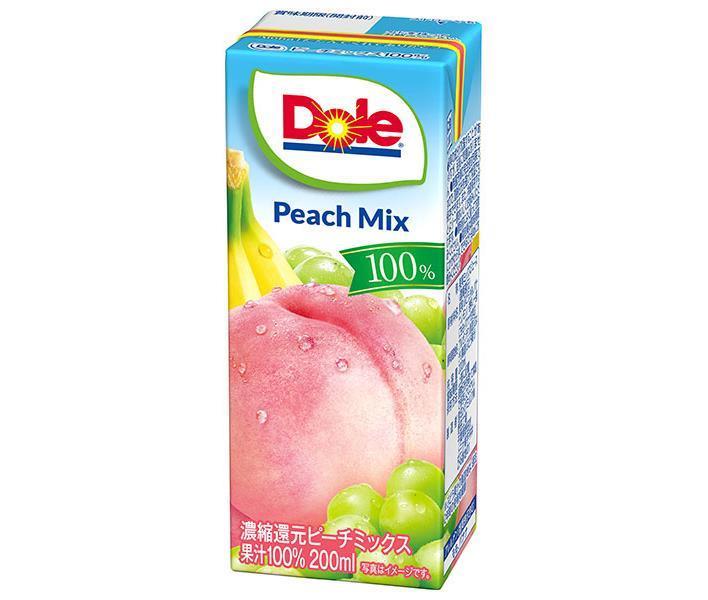 雪印メグミルク Dole(ドール) ピーチミックス 100% 200ml紙パック×18本入【日本出荷】