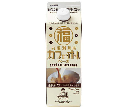 Marufuku Coffee Shop Café Au Lait Base 500ml paquet de papier x 12 pièces 