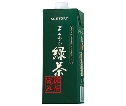 サントリー まろやか緑茶 抹茶の旨み 1L紙パック×6本入