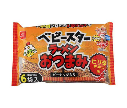 Oyatsu Company Baby Star Ramen Snacks 6P Spicy Chicken Flavor 138g (23g x 6) x 15 bags 