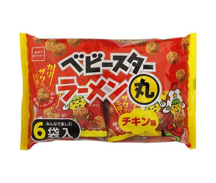 Oyatsu Company Baby Star Ramen Maru saveur de poulet 6 sachets 132 g (22 g x 6) x 15 sachets 