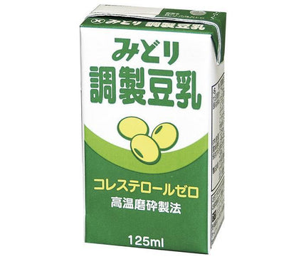 [11/25~ 10% off all products!!] Kyushu Dairy Midori Prepared Soy Milk 125ml Paper Pack x 12