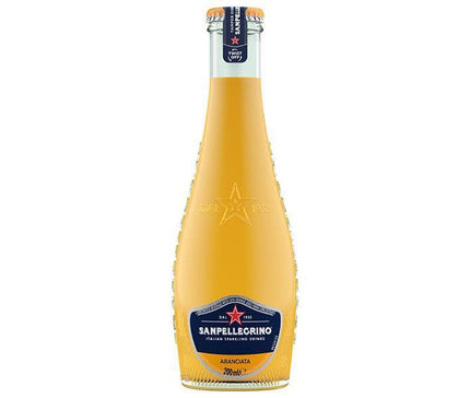 Commerce Japon-France San Pellegrino Boisson Pétillante Italienne Aranciata (Orange) Bouteilles de 200 ml x 24 bouteilles 