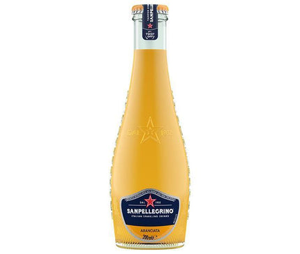 Nihonfutsu Boeki San Pellegrino Italian Sparkling Drink Aranciata (Orange) 200ml bottle x 24 bottles 
