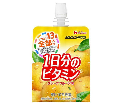 ハウスウェルネス PERFECT VITAMIN(パーフェクトビタミン) 1日分のビタミンゼリー グレープフルーツ味 180gパウチ×24本入