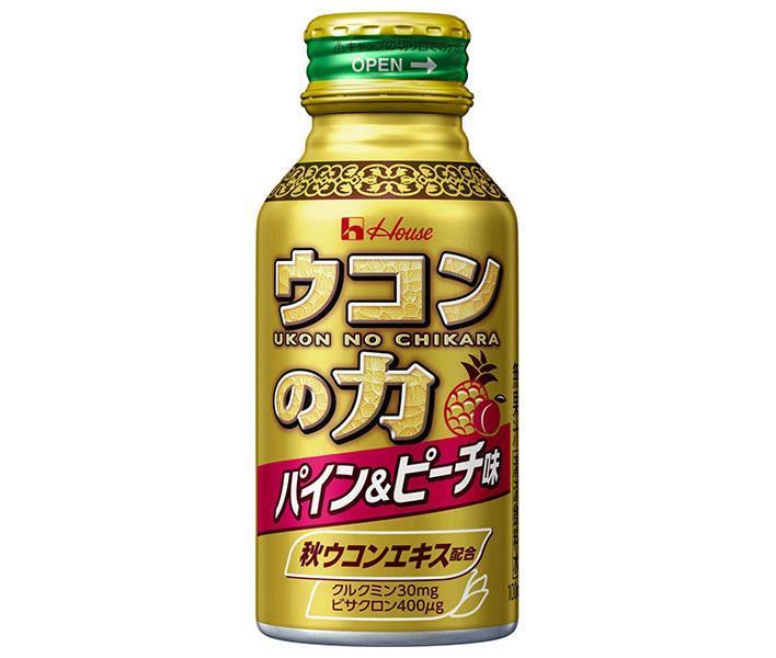 ハウスウェルネス ウコンの力 パイン&ピーチ味 100mlボトル缶×30本入【日本出荷】