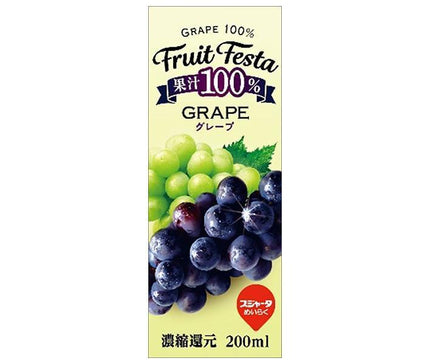 [11/25~ 10% OFF all products!!] Sujata Fruit Fest Grape 200ml paper pack x 24 bottles