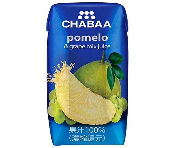 [11/25~ 10% OFF all products!!] HARUNA CHABAA 100% Mixed Juice Pomelo 180ml Paper Pack x 36 Bottles