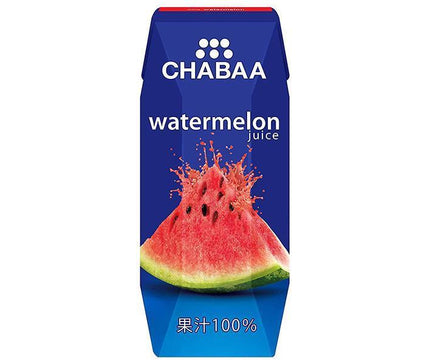 [11/25~ 10% OFF all products!!] HARUNA CHABAA 100% Juice Watermelon (Prisma Container) 180ml Paper Pack x 36 Bottles