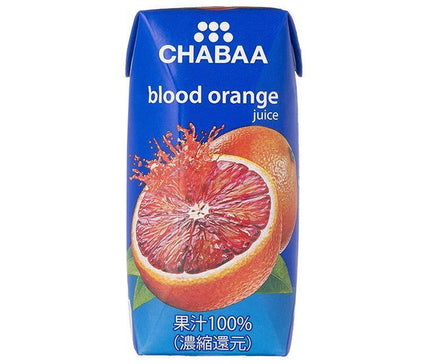 [11/25~ 10% OFF all products!!] HARUNA CHABAA 100% Juice Blood Orange 180ml Paper Pack x 36 Bottles