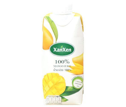 [11/25~ 10% off all products!!] HARUNA TAKO XanXen 100% Juice Mango 330ml paper pack x 12 bottles