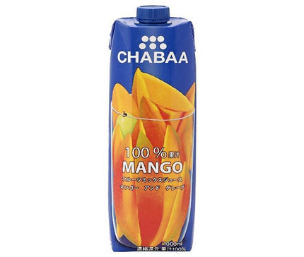 [11/25~ 10% OFF all products!!] HARUNA CHABAA 100% mixed juice mango 1000ml paper pack x 12 bottles