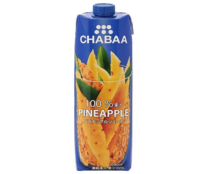 [11/25~ 10% OFF all products!!] HARUNA CHABAA 100% Juice Pineapple 1000ml Paper Pack x 12 Bottles