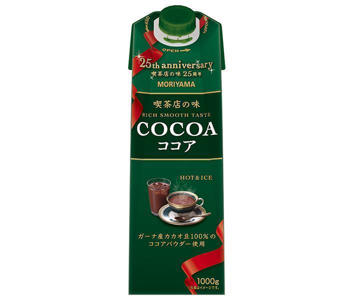 Moriyama Dairy Cocoa with the Taste of a Coffee Shop, 1000g Paper Pack x 6 